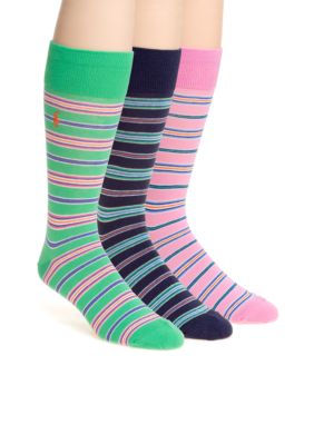 Polo Ralph Lauren 2-Pack Stripe Slack Socks