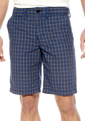 DKNY Jeans Dressy Plaid Flat Front Shorts