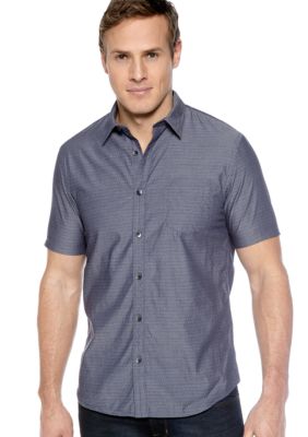 DKNY Jeans One Pocket Dobby Print Shirt