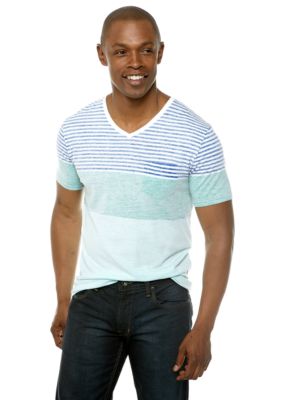 DKNY Jeans Reverse Print V-Neck Tee