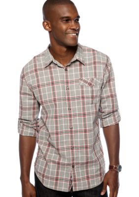 DKNY Jeans Roll Tab Plaid Shirt