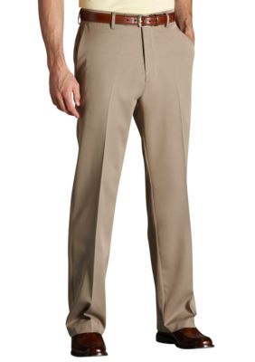 Haggar Cool 18 Flat Front Microfiber Pants