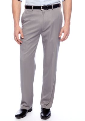 Haggar Smart Fiber Straight Fit Flat Front Texture Dress Pants