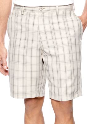 Haggar&reg; Cool 18 Tonal Plaid Flat Front Shorts