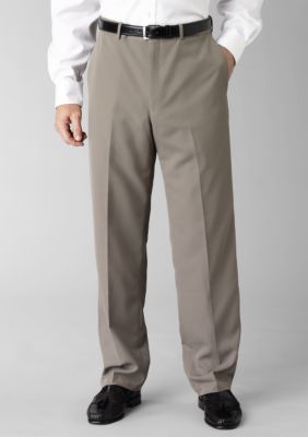 Haggar&reg; Smart  Microfiber Flat Front Dress Pant