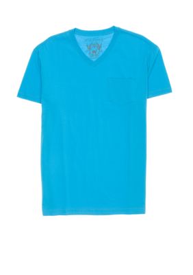 Red Camel V-Neck Pocket Tee