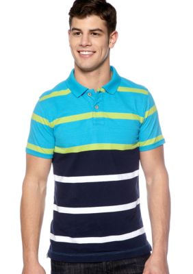 Red Camel Engineered Striped Polo