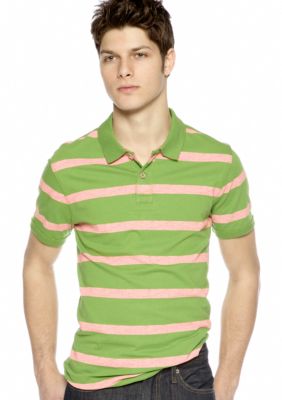 Red Camel Stripe Polo