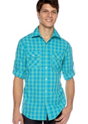 Red Camel Bold Plaid Woven Shirt