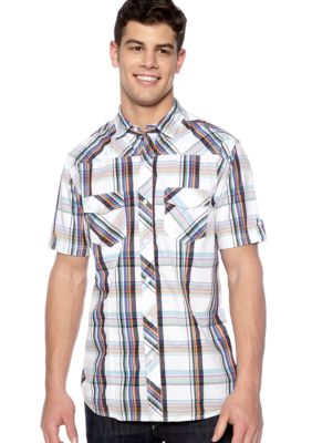 Red Camel Plaid Woven Shirt