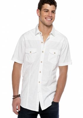 Red Camel Camo Texture Woven Shirt