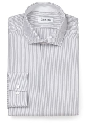 Calvin Klein Slim Fit Non Iron Striped Dress Shirt
