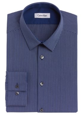 Calvin Klein Slim Fit Non-Iron Stripe Dress Shirt