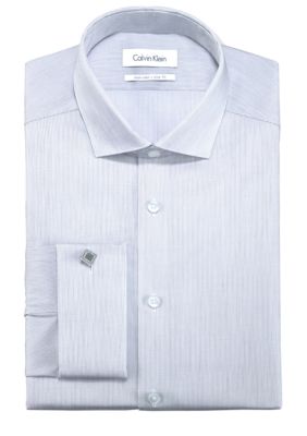 Calvin Klein Slim Fit Non-Iron Striped Dress Shirt