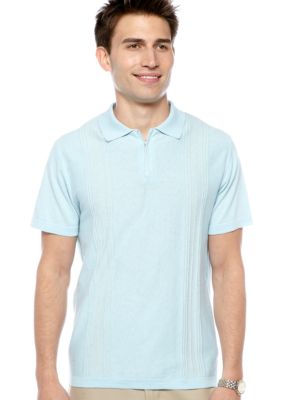 Cubavera Quarter-Zip Polo Shirt