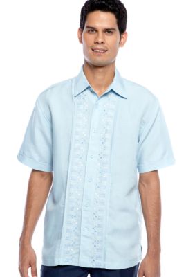 Cubavera&reg; Geo Embellished Panel Shirt