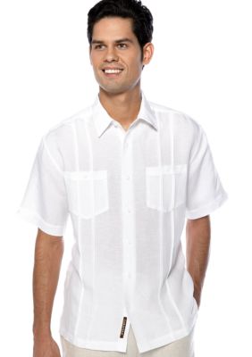Cubavera 2-Pocket Pleated Panel Shirt