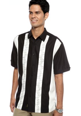 Cubavera Geo Embellished Panel Shirt