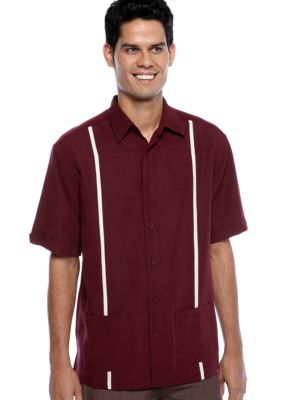 Cubavera Embroidered Double Stripe Shirt