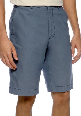 Cubavera Flat Front Color Linen Shorts