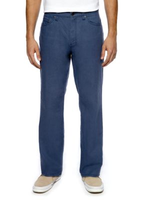 Cubavera 5-Pocket Washed Linen Pants