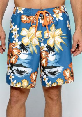 Cubavera Tropical Scene Board Shorts