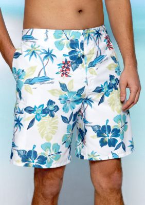 Cubavera Tropical Printed Board Shorts 