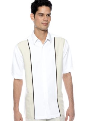 Cubavera Herringbone Panel Shirt