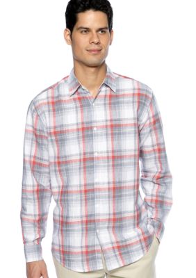 Cubavera Plaid Woven Shirt