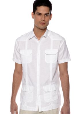 Cubavera&reg; Embroidered Guayabera Shirt