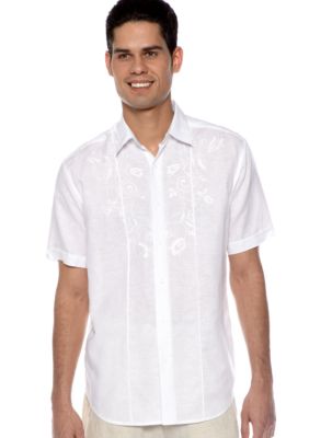 Cubavera Embroidered Floral Shirt