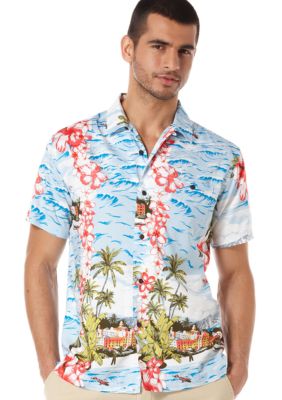 Cubavera Blue Hawaiian Woven Shirt