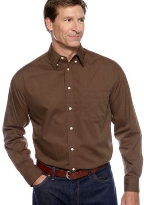 Saddlebred Big & Tall Mini Stripe Poplin Woven