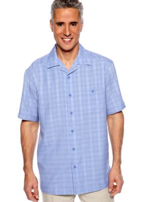 Saddlebred&reg; Windowpane Camp Shirt