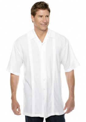 Saddlebred Big & Tall Pintuck Linen Shirt