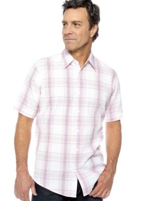Saddlebred Plaid Seersucker Woven Shirt