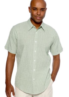 Saddlebred Stripe Seersucker Woven Shirt