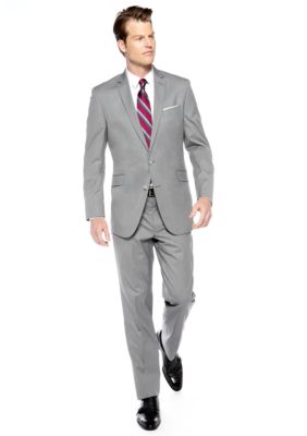 Kenneth Cole Reaction Slim Fit Light Gray Stripe Suit