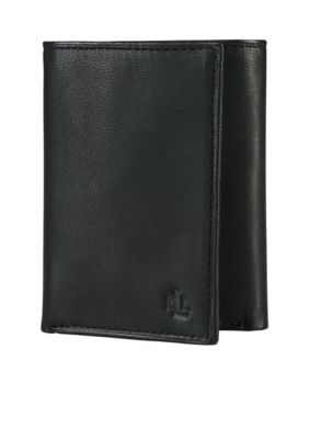 Lauren Ralph Lauren Leathergoods Black Burnished TriFold<br><br>