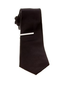 Madison Slim Tie with Tie Bar