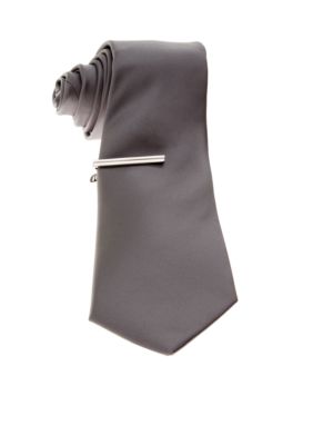 Madison Slim Tie with Tie Bar