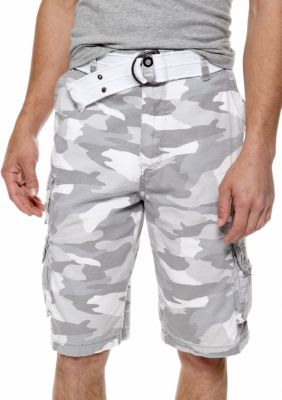 Plugg Beacon Belted Ripstop Cargo Shorts with Grommet Detail