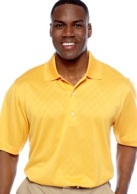 Greg Norman Collection Embossed Polo Knit Shirt