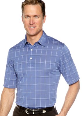 Greg Norman Collection Windowpane Polo