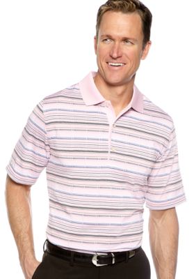 Greg Norman Collection Tropicana Textured Stripe Polo