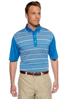 Greg Norman Collection Seaside Textured Stripe Polo