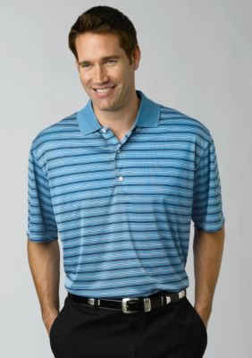 Greg Norman&reg; Collection PlayDry Performance Interlock Stripe Golf Polo