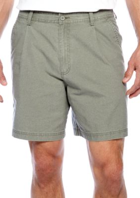 Saddlebred Pigment Dyed Sheeting Pleated Shorts