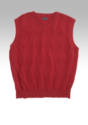 Saddlebred&trade; Solid Diamond Sweater Vest