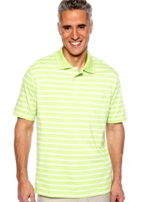 Saddlebred&reg; Stripe Jersey Pocket Polo